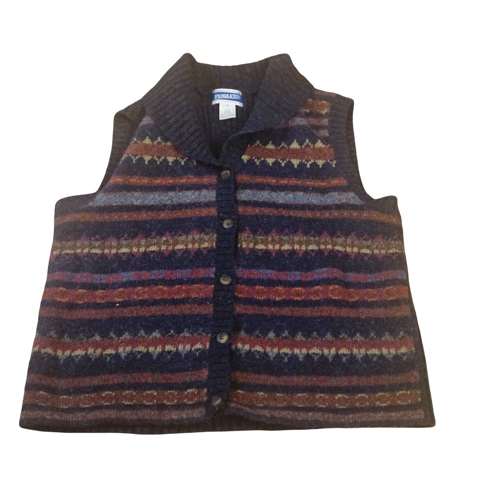 Pendleton Knockabouts Wool Blend Fair Isle Sweate… - image 3